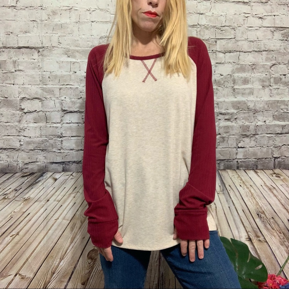 ‼️PULSE LONG SLEEVE Micro Ribbed Top L‼️